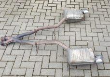 Originaler Mercedes-Benz SLK R171 Endschalldämpfer, Auspuffanlage, Eberspächer Teilenummer A1714910401 / A1714910201.